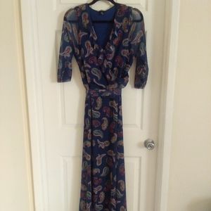 Allison Brittney Dress Paisley Pattern Size XL